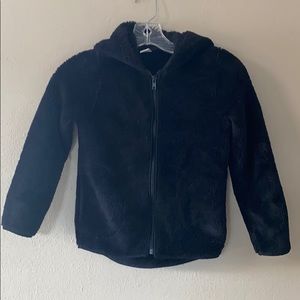 hooded black jacket